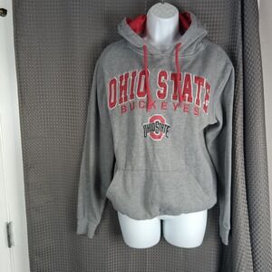 Colosseum Ohio State Buckeyes Hoodie Mens Size S Grey Embroidered Logo Pullover